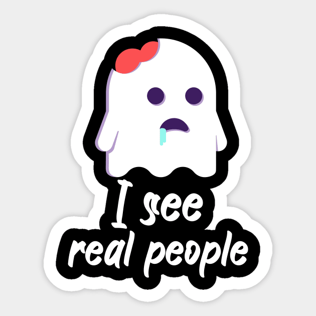 I see real people Sticker by maxcode